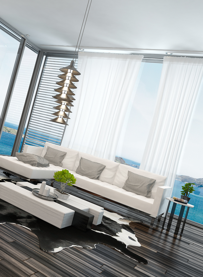 Modern living room decorated for relaxation